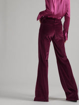 Pantalon en velours rouge