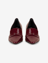 Mocassin en cuir bordeaux