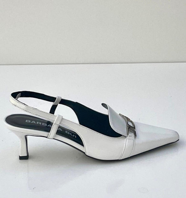 Mocassin en cuir blanc