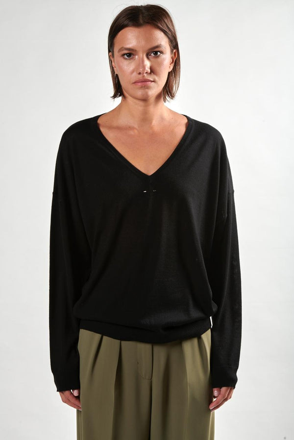 Pull en maille noire