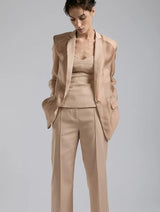 Veste en organza soie nude